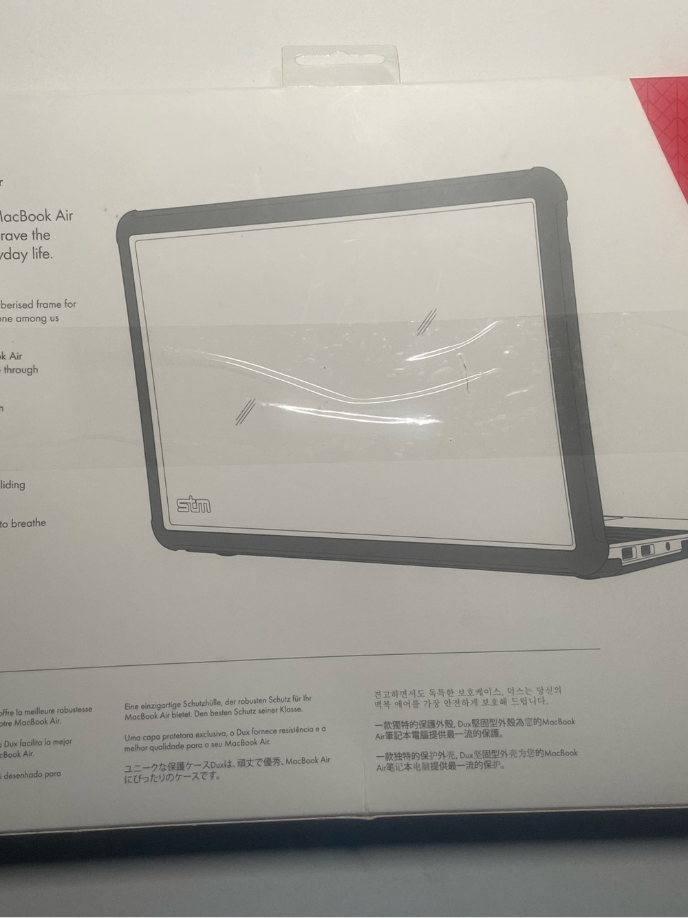 Clear/Black Protective Shell Case for Tablet/Laptop - 13-inch MacBook Air